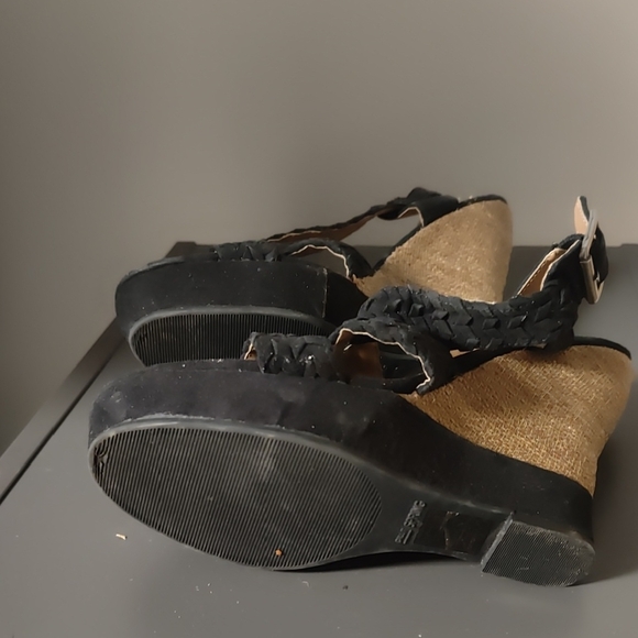 Call It Spring Black Woven Wedges - Picture 3 of 3